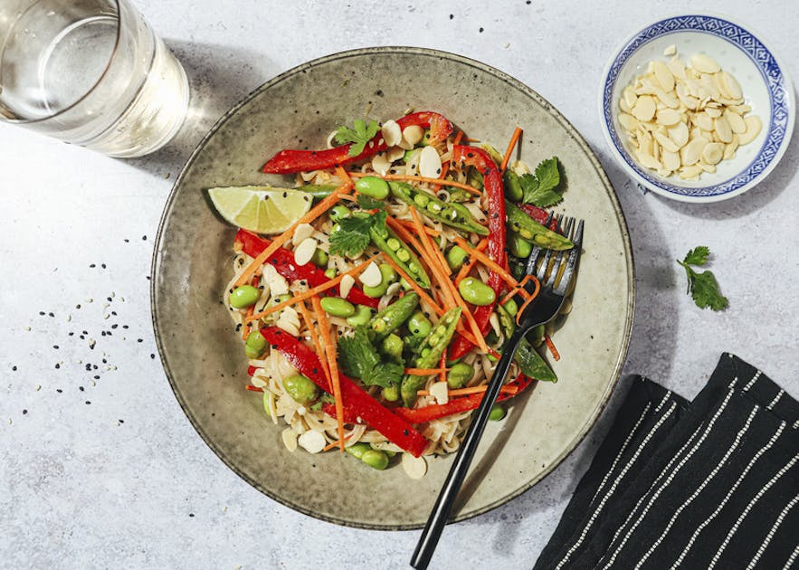 Fresh Prep Cold Edamame Rice Noodle Salad