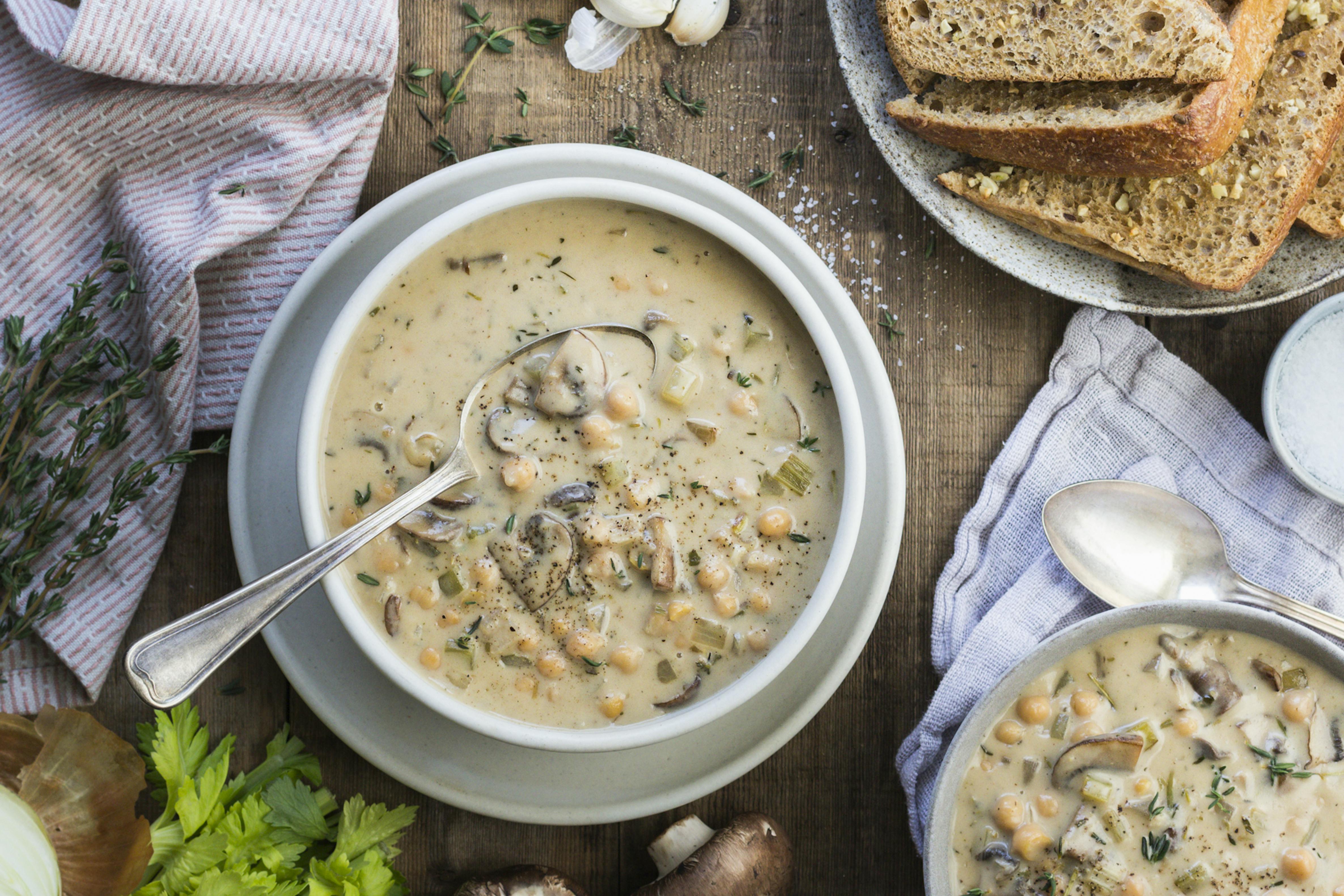 Fresh Prep Cremini and Porcini Mushroom Soup