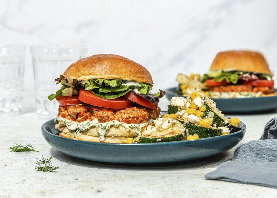 Fresh Prep Lemon Dill Salmon Burger