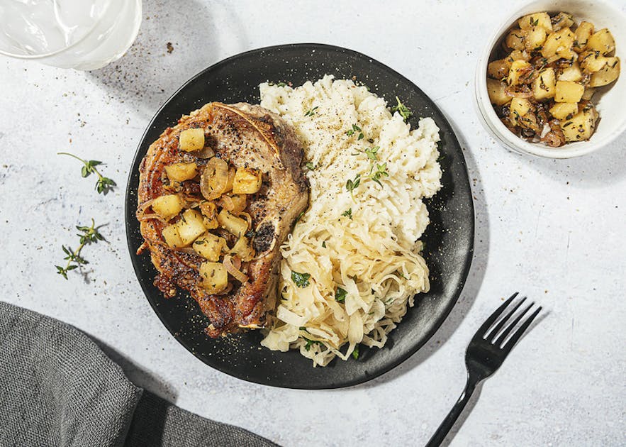 Fresh Prep | German Style Apple Pork Chops